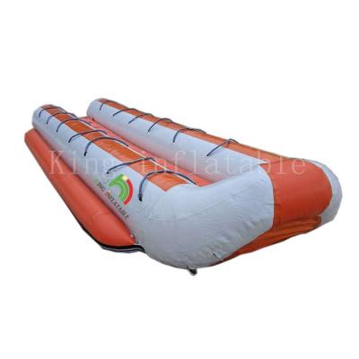 China PVC Tarpaulin New Design Customized Double Tier 14 Seats Commercial Inflatable Banana Boat for sale