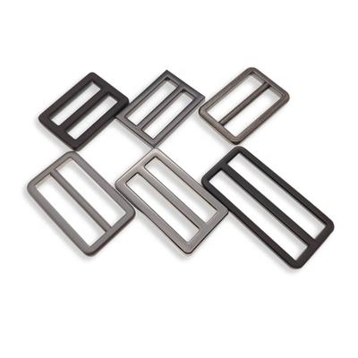 China Wholesale Handbag Accessories Handbag Hardware Metal Adjuster Square Three Slider Buckle For Bags Accessories for sale