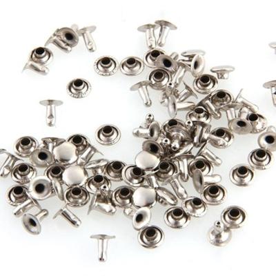 China High Quality Handbag Accessories Metal Double Studs Rivets For Bags And Garment for sale