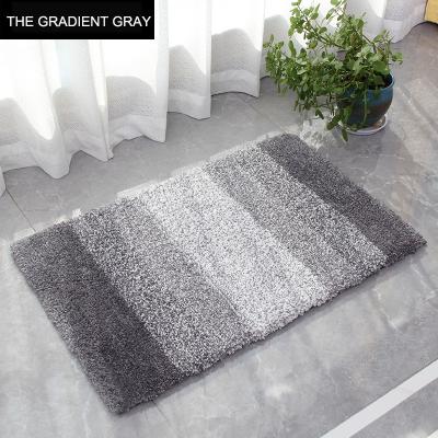 China Viable Microfiber Bath Mat Bathroom Rug Colorful Slip Cover Fluffy Non Water Absorb Fluffy Bathroom Bath Mat for sale