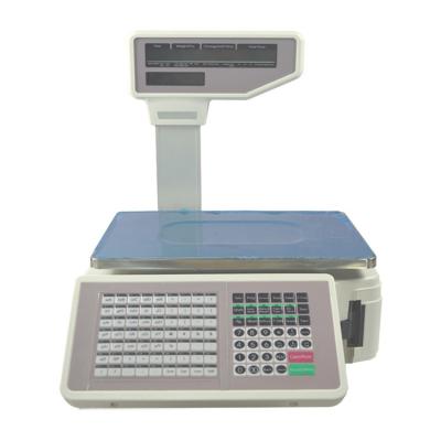 China Aluminum alloy +stainless steel Digital balance prices barcode printing receipt label +ABS barcode cash register calculation scales for sale