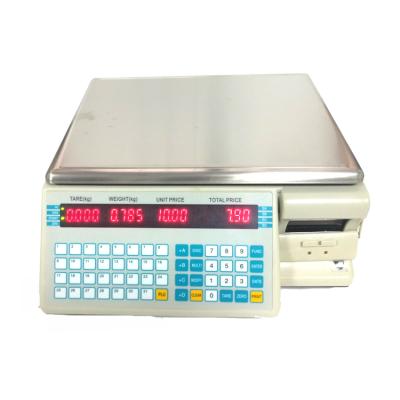 China Machinery Parts High Quality Digital Barcode Fruit Vegetable Scales With Label Printer With RS232 And Ethernet Port Support for sale