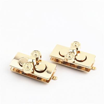 China Metal Luggage Hardware With Die Casting Pattern Twist Lock Bag Lock Hardware Accessories for sale