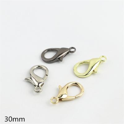 China Metal Luggage Hardware Accessories Hanging Plated Main Chain Connecting Clasp 30mm Lobster Clasp Hook Clasp Chain Bag for sale