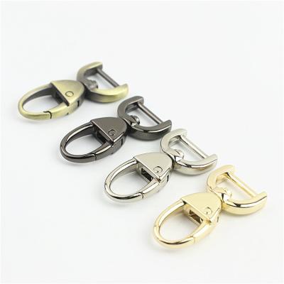 China Metal Luggage Accessories Shoulder Strap Diagonal Fishtail Hook Key Chain 16mm for sale