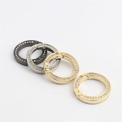 China Double Sided Open Ring Open Buckle Ring Spring Flat Wire Metal Luggage Accessories Diamond Inner Diameter 25mm for sale