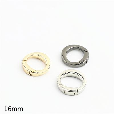 China Metal Luggage Hardware Bag Accessories Spring Open Oval Egg Shaped Ring Buckle Connecting Bag With Lifting Ring for sale