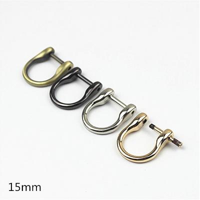 China Diameter 1.5cm Metal Light Bulb Detachable Inner Movable Buckle Screw D-Shaped Screw Buckle Hardware Accessories Handbag And Luggage Hardware for sale