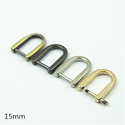 China Diameter 1.5cm Metal Light Bulb Detachable Inner Movable Buckle Screw D-Shaped Screw Buckle Hardware Accessories Handbag And Luggage Hardware for sale