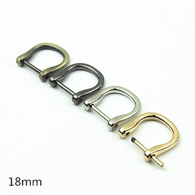 China Diameter 1.8cm Metal Light Bulb Detachable Inner Movable Buckle Screw D-Shaped Screw Buckle Hardware Accessories Handbag And Luggage Hardware for sale