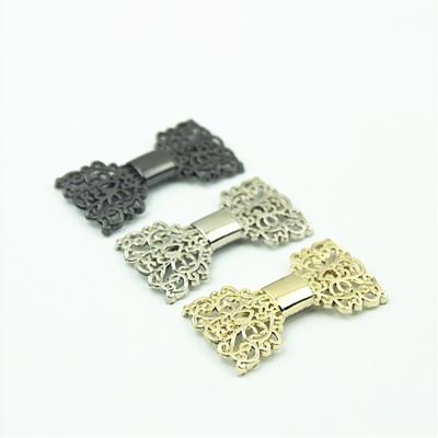 China Metal Bow Knot Shoe Buckle Shoe Hardware Clothing Accessories Jewelry Decoration Metal Purse Hardware Accessories for sale