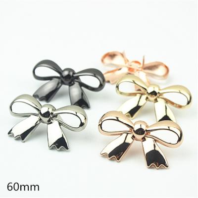 China 60mm Metal Bow Knot Shoe Buckle Shoe Hardware Accessories Metal Luggage and Handbag Hardware Accessories Clothing Shoes Hat Hardware for sale