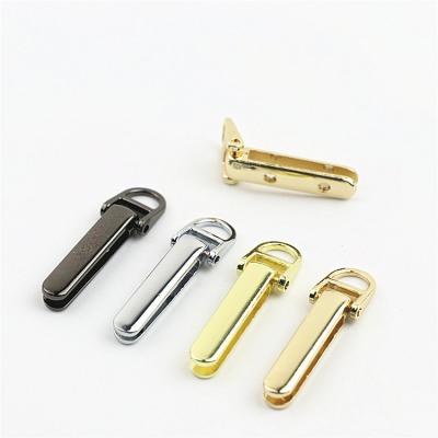 China Metal Luggage Accessories Connecting Top Screw Pull Tag Buckle Hanging Zipper One Piece for sale