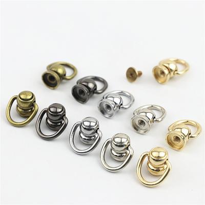 China Ring Head Screw Nail Metal Luggage Hardware Accessories Mobile Phone Lanyard Buckle Belt Ring Monk Nipple Hanging Buckle for sale