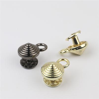 China Metal Luggage Hardware Accessories Bag Hanging Pendant With Ring Nail On Screw Bag Hanging Chain Buckle for sale