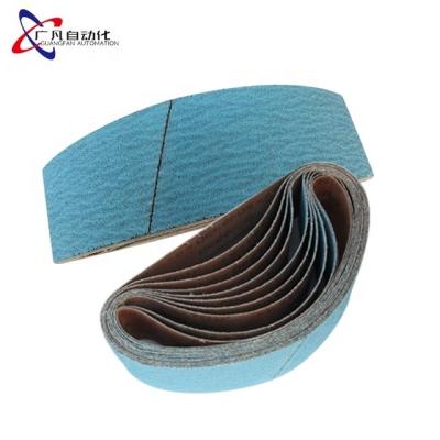 China Stainless Steel Metal Woodware Belt Sand Belt Blue Zirconium Corundum Abrasive Grinding Belt for sale