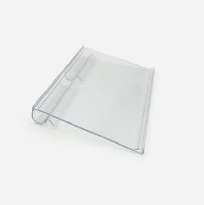 China Single Sided Wholesale Plastic Label Holder Supermarket Price Tag Retail Price Plastic Strip For Shelves for sale