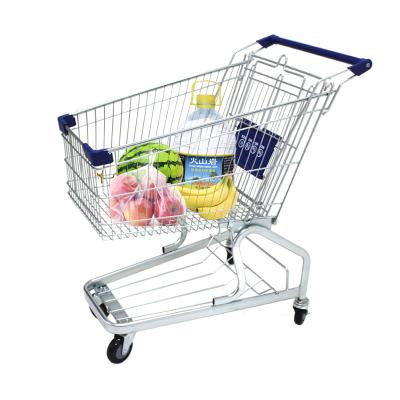 China Unveiling New Design 4 Large Wheels Supermarket Metal Rolling Trolley Shopping Mall Shopping Trolley For Sale for sale