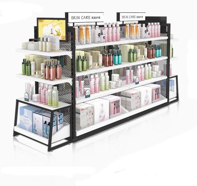 China GXM Manufacturer Cosmetics Displays Design Shelf Display Stand Retail Store Fittings and Display Skin Care Rack Shelf for sale