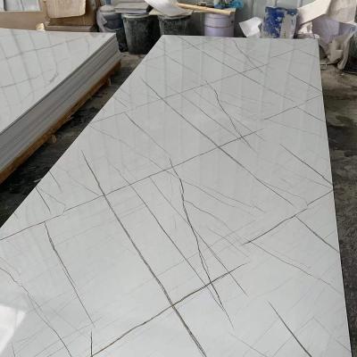 China Interior Wall Decoration 4mm Decorative Wall Panels 1220*2440MM PVC Marble Sheet for sale