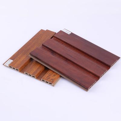 China Waterproof Eco Wood 15mm Classical Exterior Decorative Wood Pattern Cladding Wall Plastic wpc Wall Panel for sale