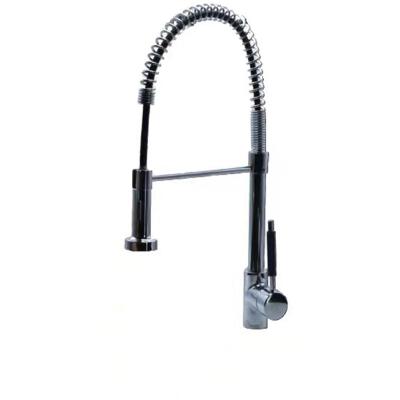 China New Sense Faucets Single Lever Hot Spring Cold Water Tap Kitchen Faucet With Pull Down High Sprayer Arc Stainless Steel Kitchen Sink Faucet for sale