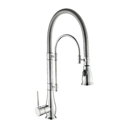 China Sense Faucets Modern Single Handle Kitchen Sink Faucet Pull Down Sprayer, Brass Body Pull Out Spray Kitchen Faucet Spring Brass Kitchen Faucet for sale