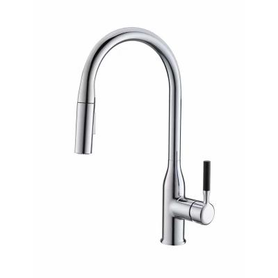 China Pull Out Spray Brass Pull Out Kitchen Cold & Hot 2 Function Faucet And Sprayer Water Saving Bubble Faucets for sale