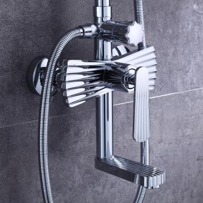 China With Custom Sliding Bar Festoon Form Three Tier Tub Shower Set, Chrome Tub Faucet Shower Panel Suitable For Home, Hotel, Etc. for sale