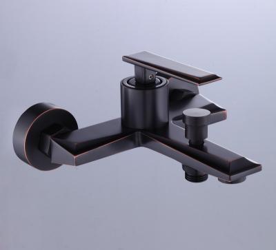 China With Roman Black Three-speed Tub Faucet Custom Retro Slide Bar Shower Set, The BlackBathtub Faucet Shower Panel Suitable For Home, Hotel, Etc. for sale