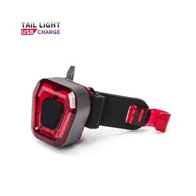 China Eco-friendly Night Safety Rechargeable Bicycle Rear Light 5 Modes Red Warning Rear Lamp for sale