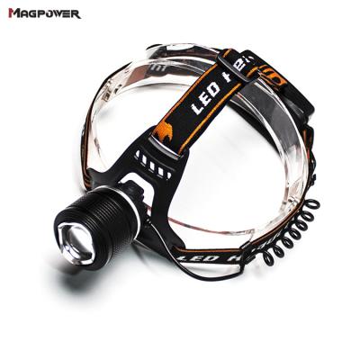 China Eco-friendly Headlight XML T6 Zoomable Headlamp Eco-friendly Outdoor Torch Light Universal 2*18650 Rechargeable Headlight for sale