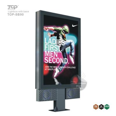 China Tempered Glass Or Polycarbonate Panel Outdoor Rotating Advertising LED Light Box Panel for sale