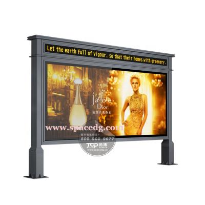 China Horizontal LED Outdoor Advertising Light Box Outdoor Ground Billboard for sale