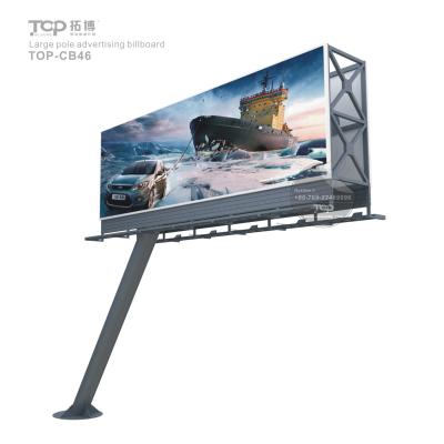 China Aluminum Alloy Double Poles Sidestrivision Advertising Billboard Large LED Panasonic Schneider TOP-CB44 Outdoor Waterproof Utility Model Square for sale