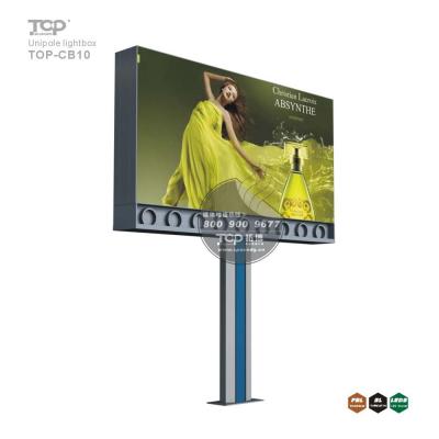 China Large backlit film outdoor single 4x3 side scrolling lightbox advertising billboard for sale