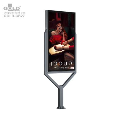 China Outdoor Advertising Display Road Side Metal Rustproof Treatment Aluminum Single Sided Scrolling Light Box for sale