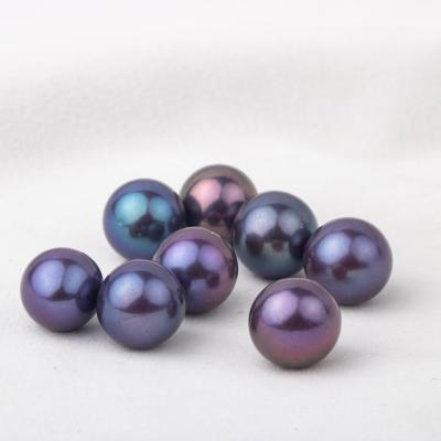 China Freshwater Pearl 12-13mm Cultured Purple Loose Freshwater Pearl Edison Pearl High Quality Round Shape for sale