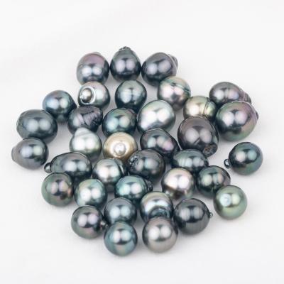 China High Quality Baroque Black Pearl Tahitian Seawater Pearl 9-13mm Shape Seawater Pearl Drop Shape Loose Shape for sale