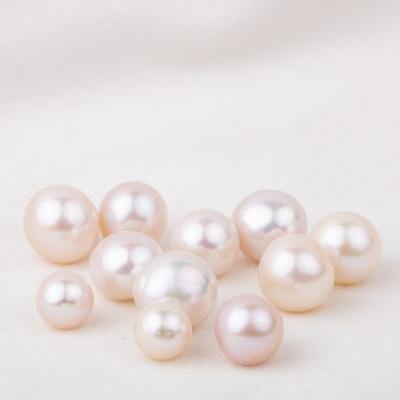 China Freshwater Pearl 9-12mm Cultured Edison Pearl High Quality White Loose Freshwater Pearl Round Shape for sale