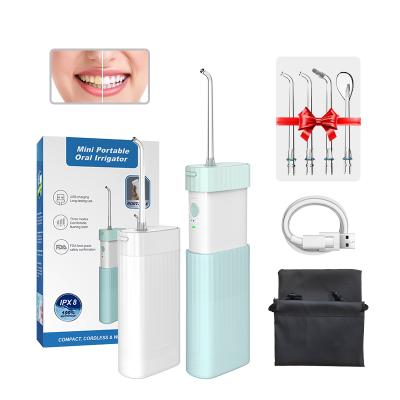 China Mains Professional Electric Wireless Waterproof Rechargeable Interdental Teeth Cleaner 3 Modes Water Flosser IPX8 Mini Portable Oral Irrigator USB Effectively for sale