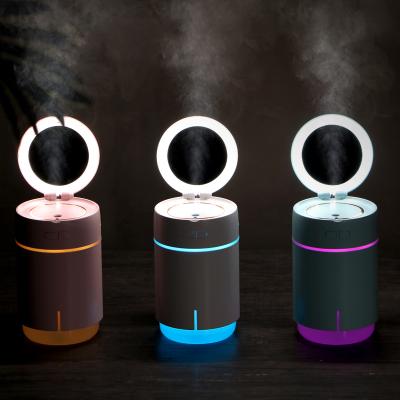 China Portable New Design USB Rechargeable 2000mAh Battery Sync Mirror Make Up Air Humidifier Wireless Mini Humidifier 7 Colors Change Car for sale