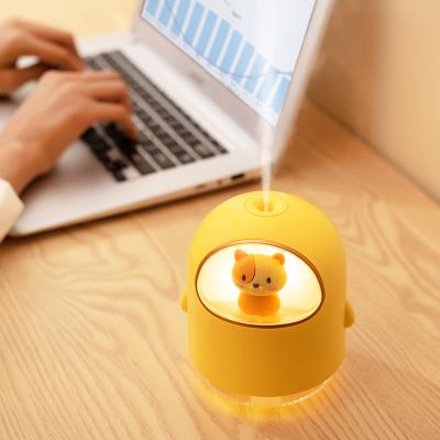 China Nano Jet Top Selling Mini 320ml Cute USB Humidifier Small Cat Shape Cool Mist Room Air Humidifier Color Portable Night Light for sale