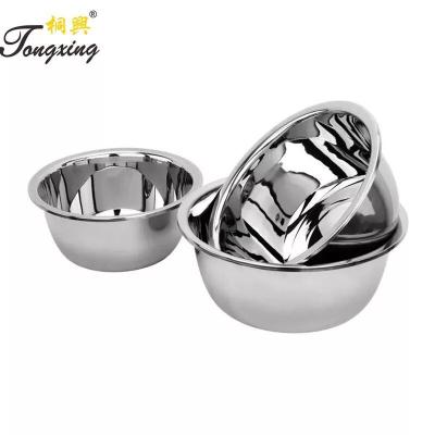 China Sustainable Hot Selling Essential Multifunctional Kitchen Set Stainless Steel Mixing Salad Bowl for sale