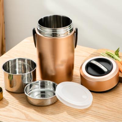 China SS304 Stainless Steel Pot Food Warmer Set Paper Lunch Box Sustainable Leakproof Insulation Hot Pot for sale