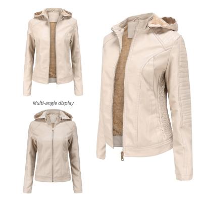 China 2020 Fashion Stripper Motorcycle Women's Jacket Stripper Waterproof Hoodie QUICK DRY Removable Leather Jackets For Women's Jackets for sale