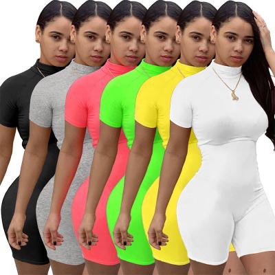 China 2020 Summer One Piece Breathable Bodycon Women Short Design PL-A6271-Latest Overalls for sale