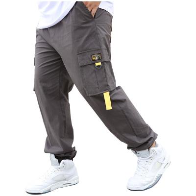 China 2020 Autumn Winter Loose Casual Streetwear Anti-wrinkle Multi-pocket Plus Size Cargo Pants Men for sale