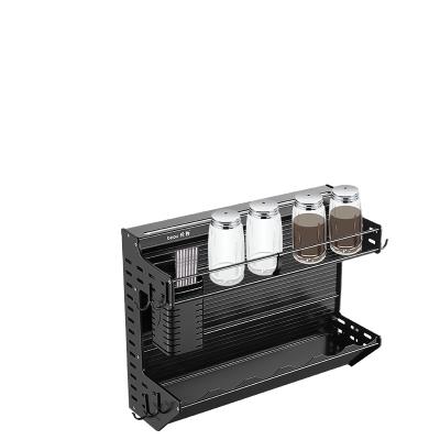 China Viable Black Fashion Kitchen Aluminum Anti-Corrosion Rack for sale