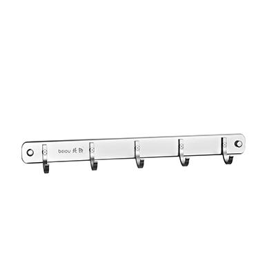 China Modern New Design Family Bathroom Aluminum Kitchen Wall Mounted Over The Door Clothes Towel Coat Hooks Silver for sale